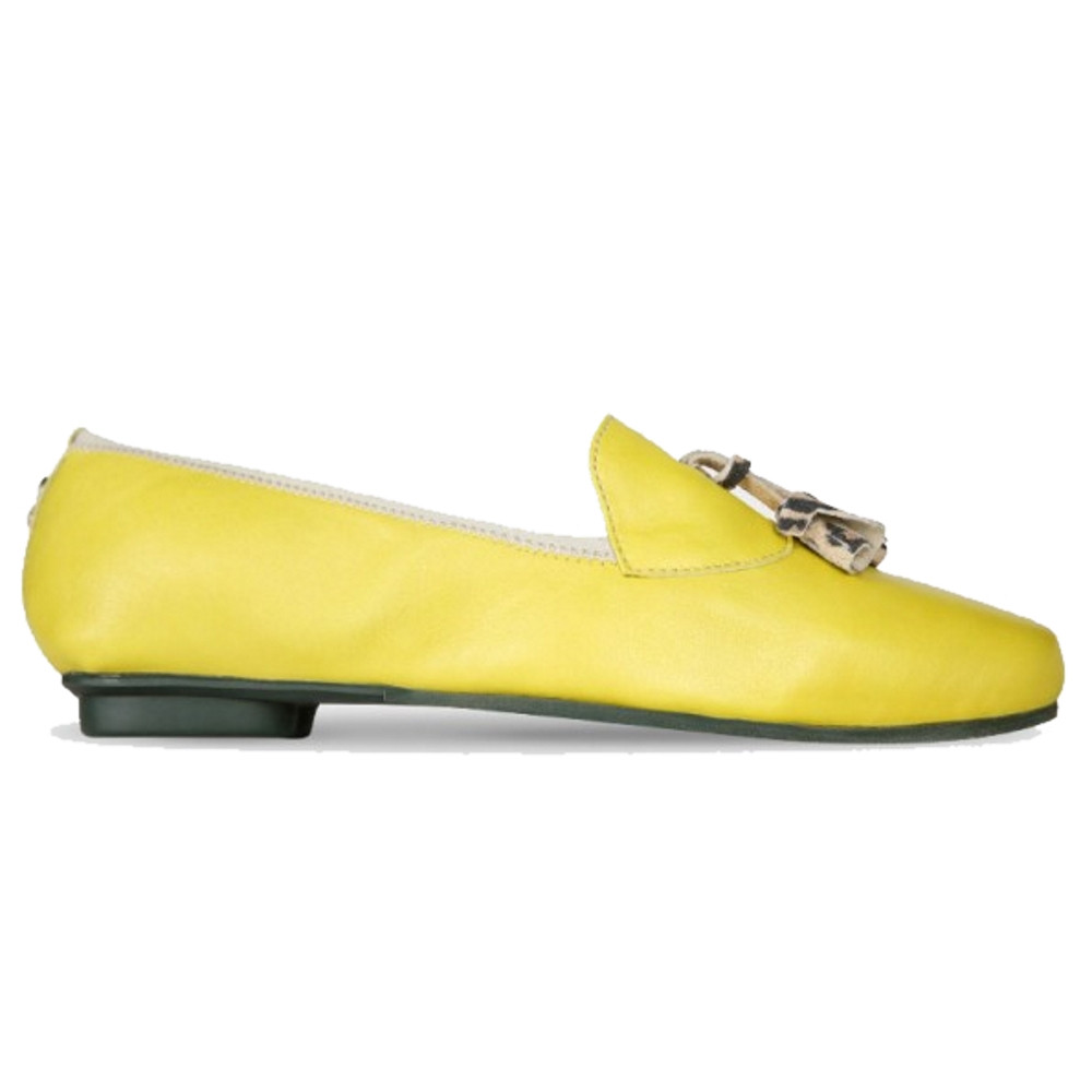 ladies yellow loafers